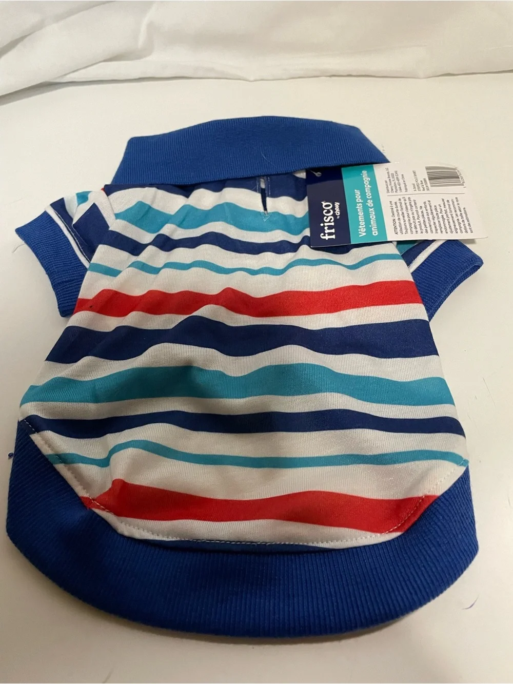 Frisco Blue Striped Polo Dog Shirt